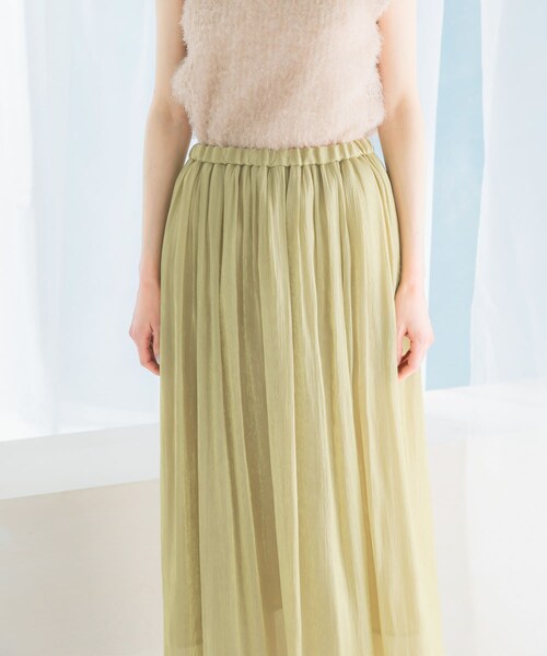 URBAN RESEARCH ROSSO（アーバンリサーチロッソ）の「グロッシーギャザーフレアスカート（スカート・レディース・PISTACHIO/ORANGE/NAVY・FREE）」の11枚目の写真