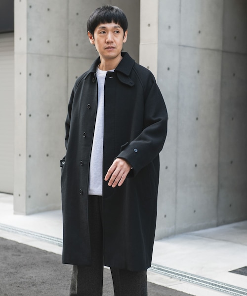 URBAN RESEARCH DOORS（アーバンリサーチドアーズ）の「ウールメルトンステンカラーコート（ステンカラーコート・メンズ・CHECK/CHARCOAL/BLACK・M/L）」の6枚目の写真