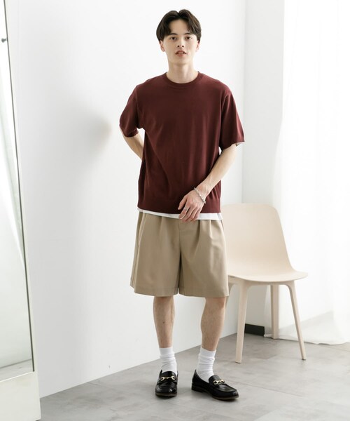 SENSE OF PLACE by URBAN RESEARCH(センスオブプレイスバイアーバンリサーチ)の「クルーネックニットショートスリーブTシャツ(ニット/セーター・メンズ・BLACK/BROWN/GREEN・M/L)」の19枚目の写真