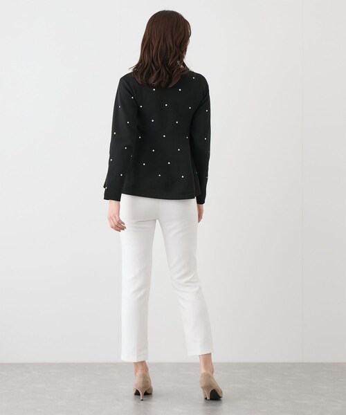 Jayro(ジャイロ)の「ドット刺繍ニット(ニット/セーター・レディース・ブラック/オフホワイト/ピンク・M)」の11枚目の写真