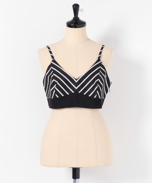 ITEMS URBANRESEARCH（アイテムズ アーバンリサーチ）の「Stripe Bratop Camisole（キャミソール・レディース・BLACK・Free）」の3枚目の写真