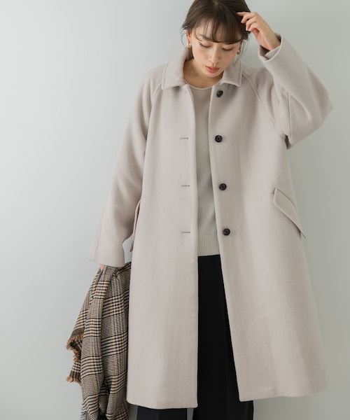 URBAN RESEARCH Sonny Label（アーバンリサーチサニーレーベル）の「ステンカラーウールコート（ステンカラーコート・レディース・ブルー/サンドベージュ/ブラック・FREE）」の2枚目の写真