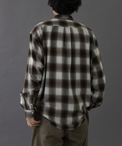 URBAN RESEARCH DOORS(アーバンリサーチドアーズ)の「FORK&SPOON ネルチェックシャツ(シャツ/ブラウス・メンズ・NAVY/BROWN/GREEN/IVORY・4/5)」の21枚目の写真