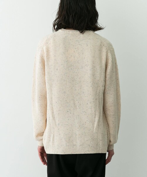 URBAN RESEARCH Sonny Label（アーバンリサーチサニーレーベル）の「ウォッシャブルウール混クルーネックニット（ニット/セーター・メンズ・アイボリー/グリーン/ダークブラウン/グレー/ブラック・M/L/XL）」の7枚目の写真