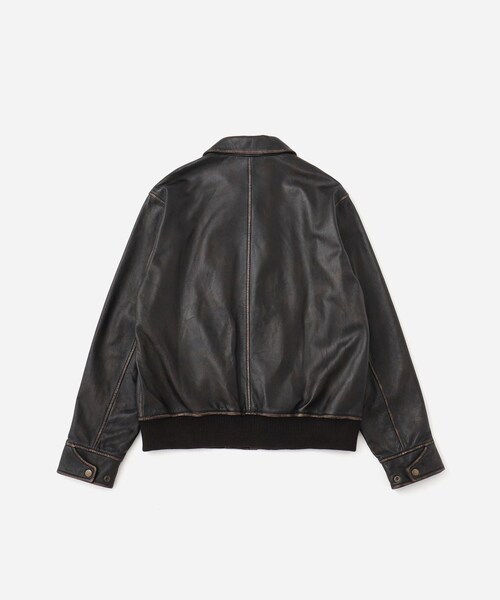 Saturdays NYC(サタデーズ ニューヨークシティ )の「Tunstall Vintage Leather Jacket(ブルゾン・レディース・ブラック/ダークブラウン・L/M/S/XL/XS)」の22枚目の写真