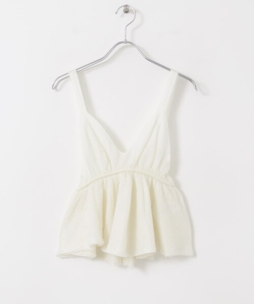 URBAN RESEARCH DOORS(アーバンリサーチドアーズ)の「unfil mohair&silk camisole top(キャミソール・レディース・lightgreen/off white/blue・1)」の5枚目の写真