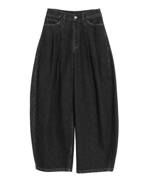 TUCK FORM DENIM WIDE PT