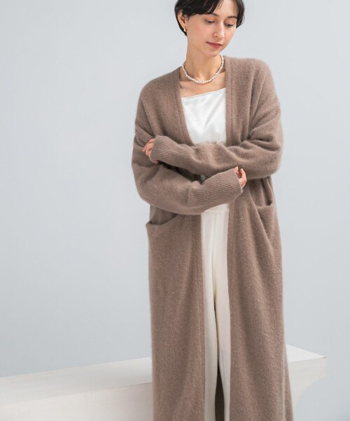 URBAN RESEARCH ROSSO（アーバンリサーチロッソ）の「ファーニットロングガウン（カーディガン/ボレロ・レディース・IVORY/BEIGE/BLACK・Free）」の3枚目の写真