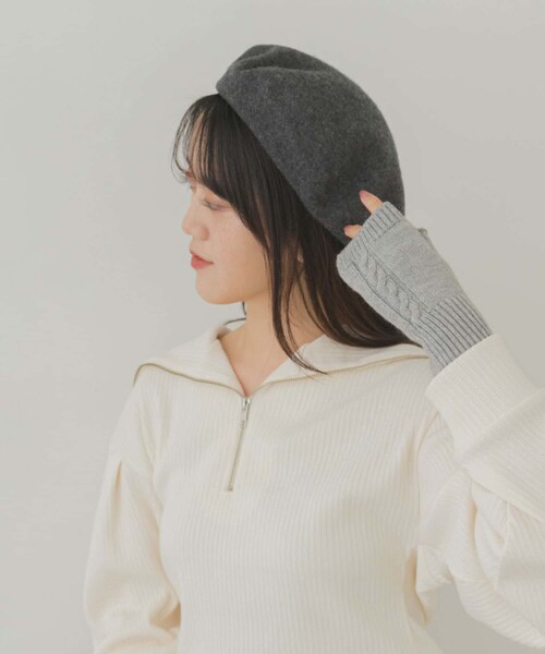 RODE SKO（ロデスコ）の「ウールベレー（ハンチング/ベレー帽・レディース・CHARCOAL/BLACK/NAVY・FREE）」の10枚目の写真