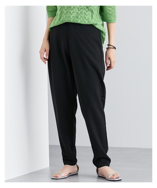 nissen（ニッセン）の「大きいサイズ　きちんと見え楽ちんイージーテーパードパンツ（ゆったりヒップ）（パンツ・レディース・スモーキーピンク/ディープグレー/マリンネイビー/黒/ディープグリーン/ラベンダー・L/LL/3L/4L/5L/6L/8L/10L）」の8枚目の写真