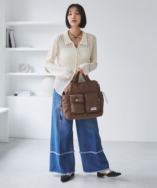 VIS（ビス）の「【OUTDOOR PRODUCTS】VIS別注6ポケット2WAYトートバッグ（トートバッグ・レディース・ブラック/ブラウン系/ピンク系・F）」の12枚目の写真