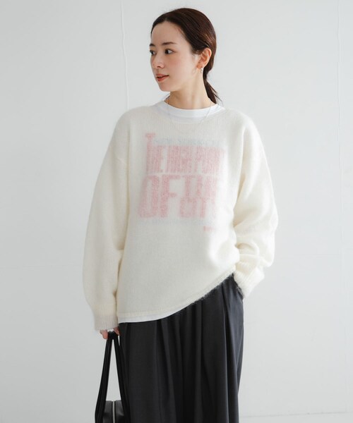 URBAN RESEARCH(アーバンリサーチ)の「ヘアリールーズニット(ニット/セーター・レディース・L.PINK/RED/L.BLUE/TOP GRAY/OFF WHITE・Free)」の9枚目の写真