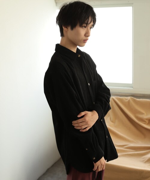 SENSE OF PLACE by URBAN RESEARCH（センスオブプレイスバイアーバンリサーチ）の「コーデュロイルーズシャツ（シャツ/ブラウス・メンズ・IVORY/BLACK/BLUE/L.KHAKI・M/L）」の19枚目の写真