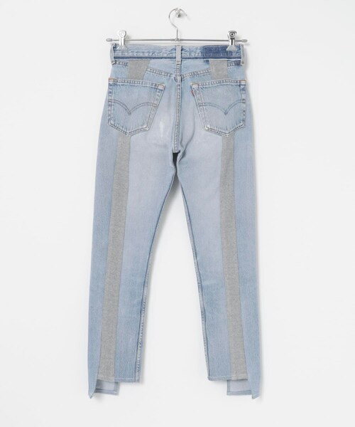 THE GOODLAND MARKET（ザグッドランドマーケット）の「SREU　リブデニムパンツ（デニムパンツ・レディース・BLACK/BLUE・M/L）」の8枚目の写真