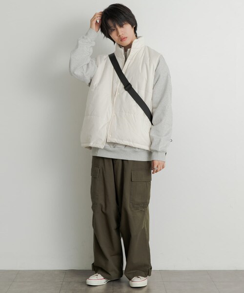 SENSE OF PLACE by URBAN RESEARCH（センスオブプレイスバイアーバンリサーチ）の「パデットドローコードツキベスト（その他アウター・メンズ・GRAY/IVORY/BLACK・M/L）」の12枚目の写真