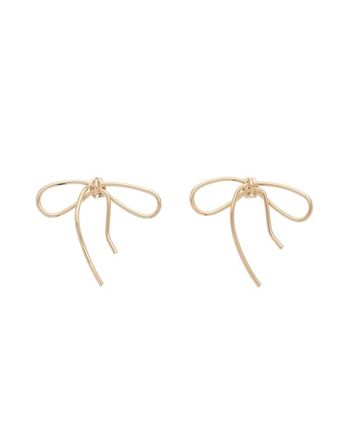 RESEXXY（リゼクシー）の「ナローリボンピアス（ピアス（両耳用）・レディース・シルバー/ゴールド・F）」の3枚目の写真