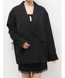 EVRIS | レースアップテーラードジャケット【セットアップ着用可能】(テーラードジャケット)