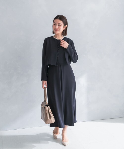 URBAN RESEARCH ROSSO（アーバンリサーチロッソ）の「kaene　シフォン合わせロングワンピース（ワンピース・レディース・beige/navy・M）」の18枚目の写真