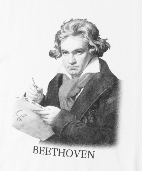 SENSE OF PLACE by URBAN RESEARCH(センスオブプレイスバイアーバンリサーチ)の「ヴィンテージライクTシャツ(ベートーヴェン)(Tシャツ/カットソー・メンズ・WHITE/BLACK/L.GRAY/YELLOW・M/L)」の16枚目の写真