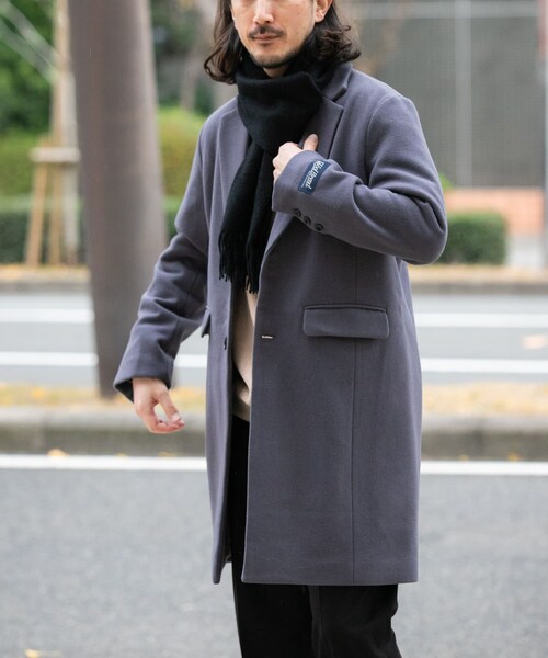 ITEMS URBANRESEARCH(アイテムズ アーバンリサーチ)の「ウールブレンドチェスターコート(チェスターコート・メンズ・GRY/NVY/BLK・M/L)」の14枚目の写真
