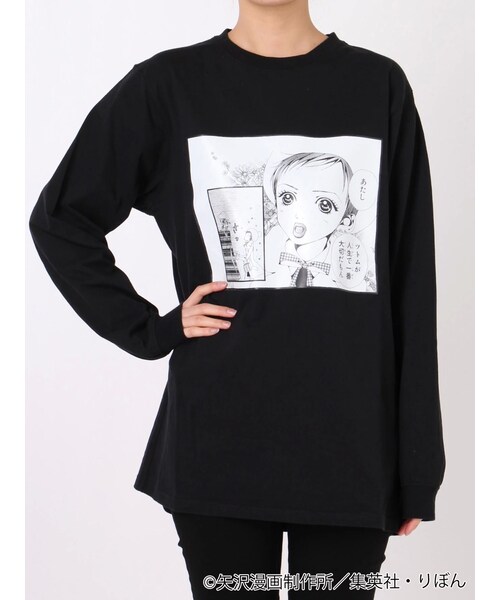 jouetie（ジュエティ）の「ご近所物語 シーンカットロンT（Tシャツ/カットソー・レディース・ブラック/オフホワイト/レッド・M）」の4枚目の写真