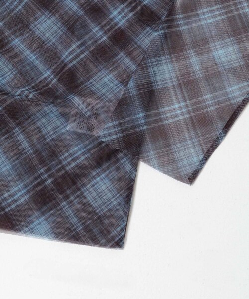 SENSE OF PLACE by URBAN RESEARCH(センスオブプレイスバイアーバンリサーチ)の「チェックシアードレープトップ(その他トップス・レディース・BLACK/BROWN/RED・One)」の9枚目の写真