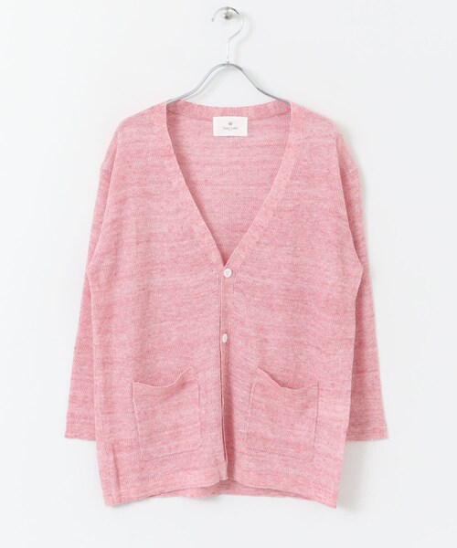 URBAN RESEARCH Sonny Label（アーバンリサーチサニーレーベル）の「リネンVネックカーディガン∴（カーディガン/ボレロ・メンズ・ピンク/オフ/ネイビー/チャコール・M/L）」の21枚目の写真