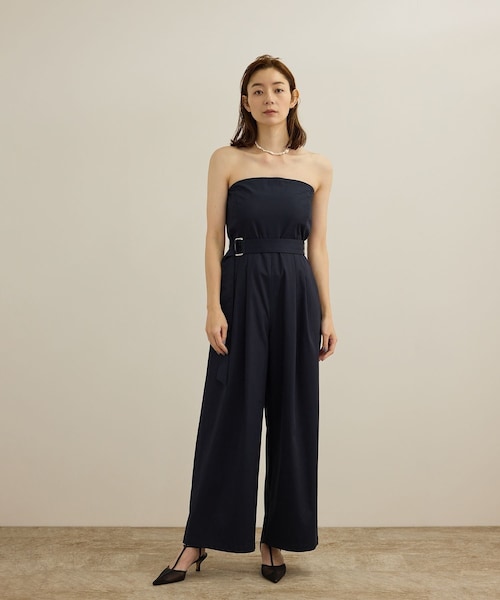 ROPE'(ロペ)の「コットンサテンオールインワン/洗える(つなぎ/オールインワン・レディース・ネイビー/ターコイズ・F)」の8枚目の写真