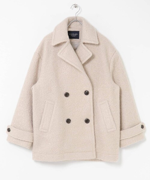 URBAN RESEARCH Sonny Label（アーバンリサーチサニーレーベル）の「ウールライクカーリーシャギーコクーンコート（テーラードジャケット・レディース・エクリュ/グレー/チャコール・FREE）」の12枚目の写真