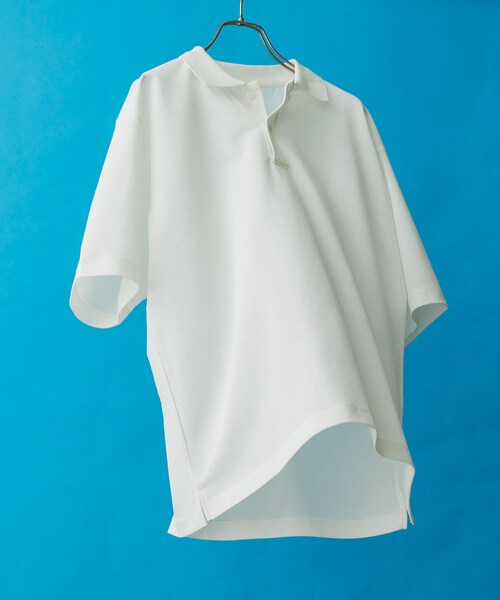 URBAN RESEARCH DOORS（アーバンリサーチドアーズ）の「『XLサイズ/WEB限定』『吸水速乾/接触冷感/イージーケア』クイックドライ 鹿の子 ポロシャツ（ポロシャツ・メンズ・BLUE GRAY/WHITE/BLACK・M/L/XL）」の4枚目の写真