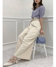 dazzlin | ハイウエストタックワイドパンツ(その他パンツ)