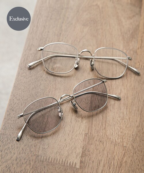 URBAN RESEARCH(アーバンリサーチ)の「『別注』KANEKO OPTICAL×URBAN RESEARCH URA-8(メガネ・メンズ・SI×クリア/WG×クリア/WG×RS-01/SI×RS-02・-)」の6枚目の写真