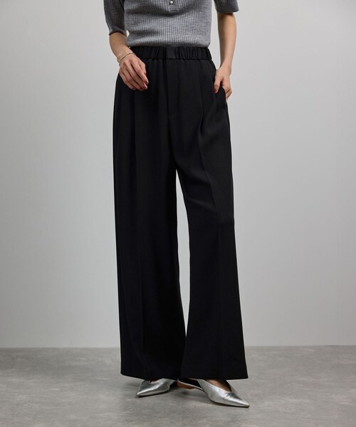 ROPE'（ロペ）の「【洗える・カセット服・新色追加】バックサテンイージーワイドパンツ/お仕事・通勤・セットアップ対応（その他パンツ・レディース・ベージュ/ネイビー/ネイビー系/ブラック・36/38）」の21枚目の写真