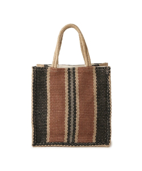 ADAM ET ROPE'（アダムエロペ）の「【MAISON BENGAL（メゾンベンガル）】Small Jute BoxTote（トートバッグ・レディース・ダークブラウン系・F）」の9枚目の写真