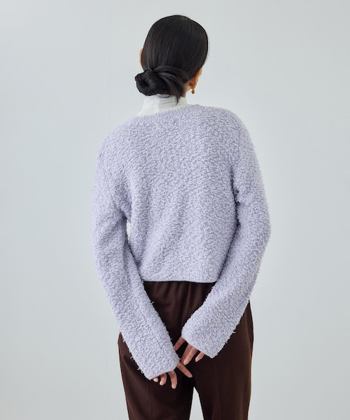 ROPE'（ロペ）の「【COOHEM(コーヘン)】 COTTON FANCY YARN KNIT CARDIGAN（カーディガン/ボレロ・レディース・キナリ/ベージュ系/ラベンダー系・F）」の13枚目の写真