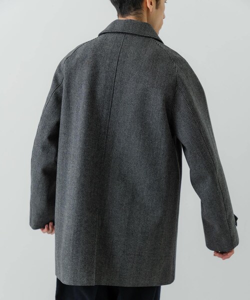 URBAN RESEARCH(アーバンリサーチ)の「WINDPROOF TWEED HALF COAT(テーラードジャケット・メンズ・BROWN/CHARCOAL・M/L)」の5枚目の写真