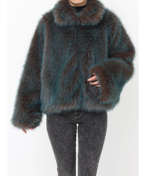 MURUA（ムルーア）の「MIXフェイクファーブルゾン（ブルゾン）」 - WEAR