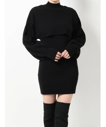 EVRIS | レイヤードニットミニワンピース(ワンピース)