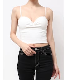 GYDA | ショルダーストラップリブベアビスチェ(キャミソール)
