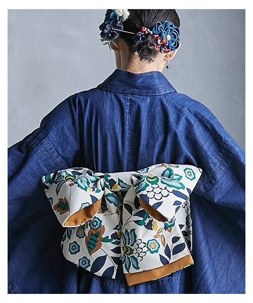 nissen（ニッセン）の「＜大きいサイズ＞花柄つくり帯 GEVS.（和装小物・レディース・オフベージュ系/モカ系・L~5L相当/6L~10L相当）」の4枚目の写真