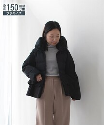 nissen | 小さいサイズ　2段ペプラムフード付き中綿コート　低身長さん・小柄女性(ジャケット/アウター)