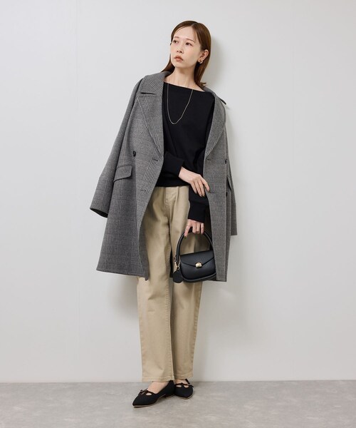 ROPE' PICNIC（ロペピクニック）の「2WAYボートネックスウェット/リンクコーデ（スウェット・レディース・ブラック/ライトグレー/キナリ・F）」の9枚目の写真