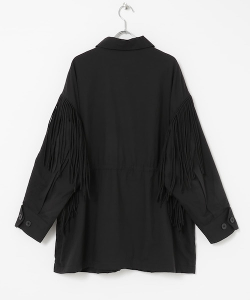 crinkle crinkle crinkle fringe M65 jacket