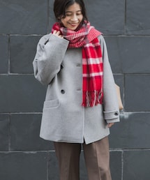 URBAN RESEARCH DOORS | ウールノーカラーコート(ピーコート)