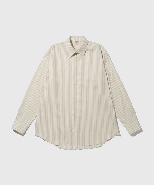 ADAM ET ROPE'(アダムエロペ)の「【AURALEE/オーラリー】COTTON SILK STRIPE SHIRT(シャツ/ブラウス・メンズ・キナリ/ブルー系・3/4/5)」の3枚目の写真