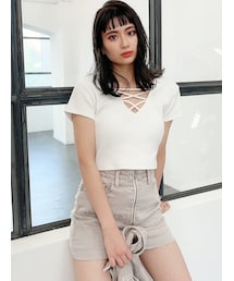 GYDA | 2WAYバインダーショートTシャツ(Tシャツ/カットソー)