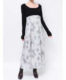 MERCURYDUO | カーディガンライクニットドッキングワンピース(ワンピース)