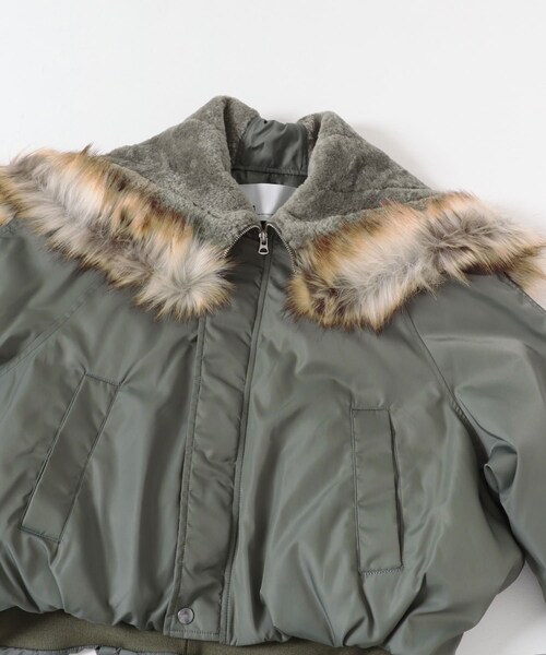 URBAN RESEARCH（アーバンリサーチ）の「TICCA　ショートN2Bジャケット（ブルゾン・レディース・khaki/brown・FREE）」の12枚目の写真