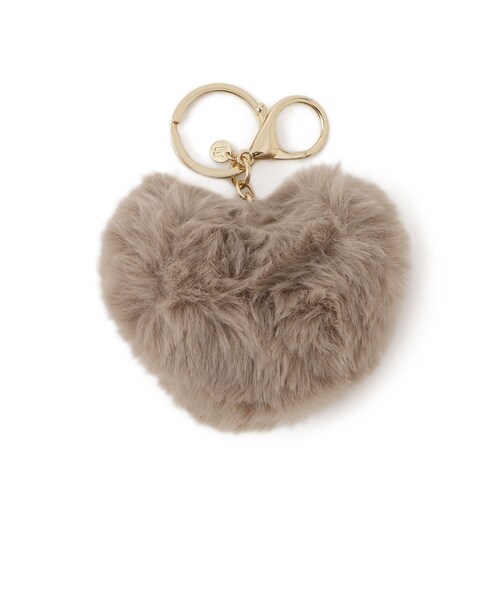 VIS(ビス)の「ハートファーチャーム(キーホルダー・レディース・オフホワイト/ベージュ/ピンク・F)」の3枚目の写真