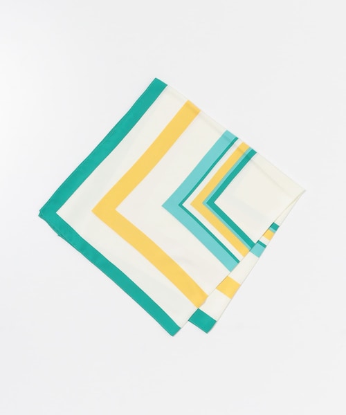 URBAN RESEARCH DOORS(アーバンリサーチドアーズ)の「配色スカーフ(バンダナ/スカーフ・レディース・GREEN/PURPLE/BEIGE・One)」の4枚目の写真